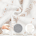 Nakagishi Area Rug Living Room Rugs: 4x6 Soft Machine Washable Boho Neutral - Image 3