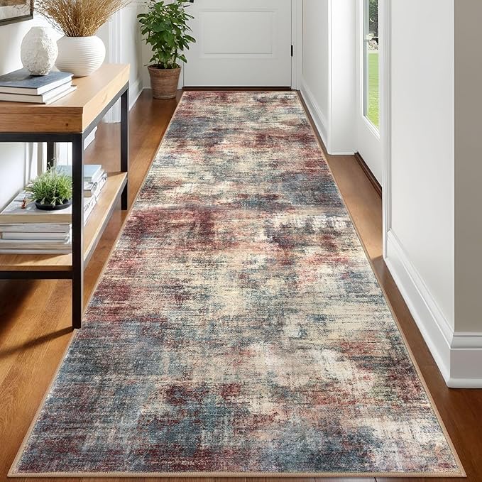 IOHOUZE Abstract Runner Rug 3x12 Ft Washable Runners by iOhouze