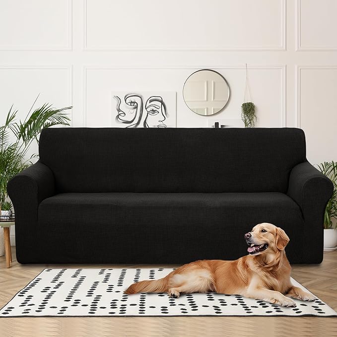 U-NICE HOME 4 Seater Stretch Couch Cover Sofa Cover Washable Sofa Slipcover - Image 2