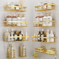Liuoud 10 Pack Shower Caddy for Inside shower, Brite Gold Bathroom Storage