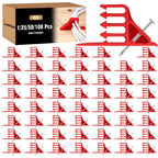 50 Pcs Cable Stacker Wire Staples, Plastic Clips with Nail, Red
