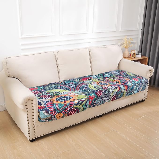 hyha Printed Couch Cushion Covers, Floral Sofa Covers Washable - Image 5