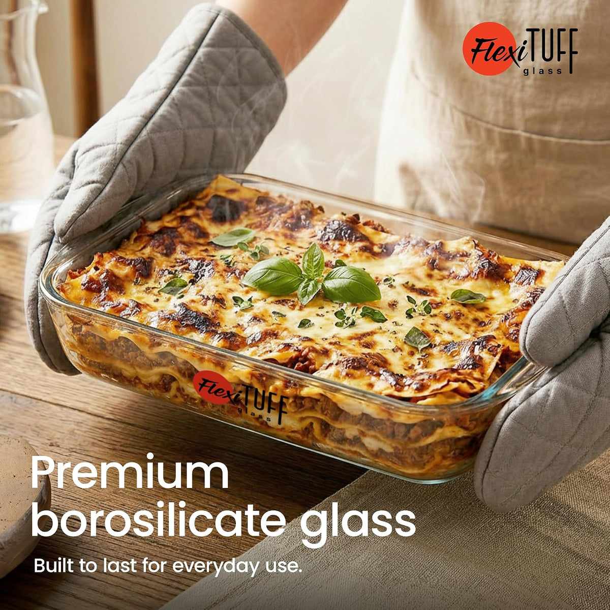 8pcs Set Rectangular Bakeware with PP LID (4 Airtight & 4 Lids) | BPA Free, Leakproof, Dishwasher, Microwave & Freezer Safe | Baking Dish Set with Plastic Lids | Containers for Kitchen - Clear