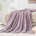 BEDELITE Fleece Blanket Twin Size – 3D Ribbed Jacquard Soft and Warm Decorative - Image 7