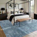 Latte&Fog 10x14 Area Rug for Living Room, Extra Large Blue Modern Abstract - Image 4
