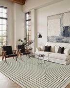 Latte&Fog 6x9 Area Rugs for Living Room Bedroom, Boho Non Slip Low Pile Carpet - Image 2