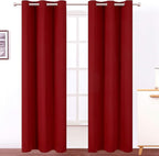 LEMOMO Red Thermal Blackout Curtains/42 x 95 Inch/Set of 2 Panels Room by Lemomo