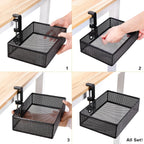 Under Desk Drawer, Clamp on Desk Organizer Hanging Desk Storage Under Table