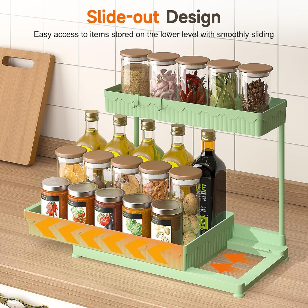 Sevenblue 3-Pack 2-Tier L-Shaped Under Sink Organizers with Sliding Drawers