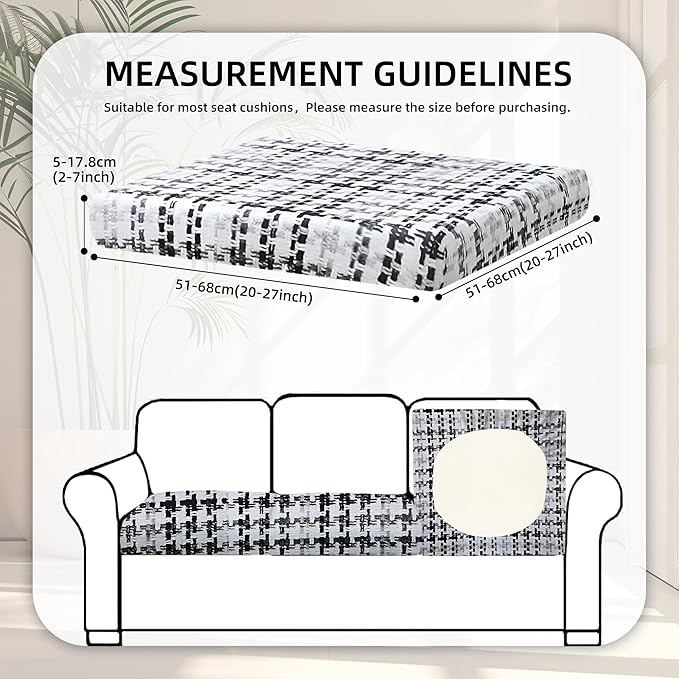 8Pcs Stretch Patio Cushion Covers, Outdoor Couch Covers Replacement, Outdoor - Image 2