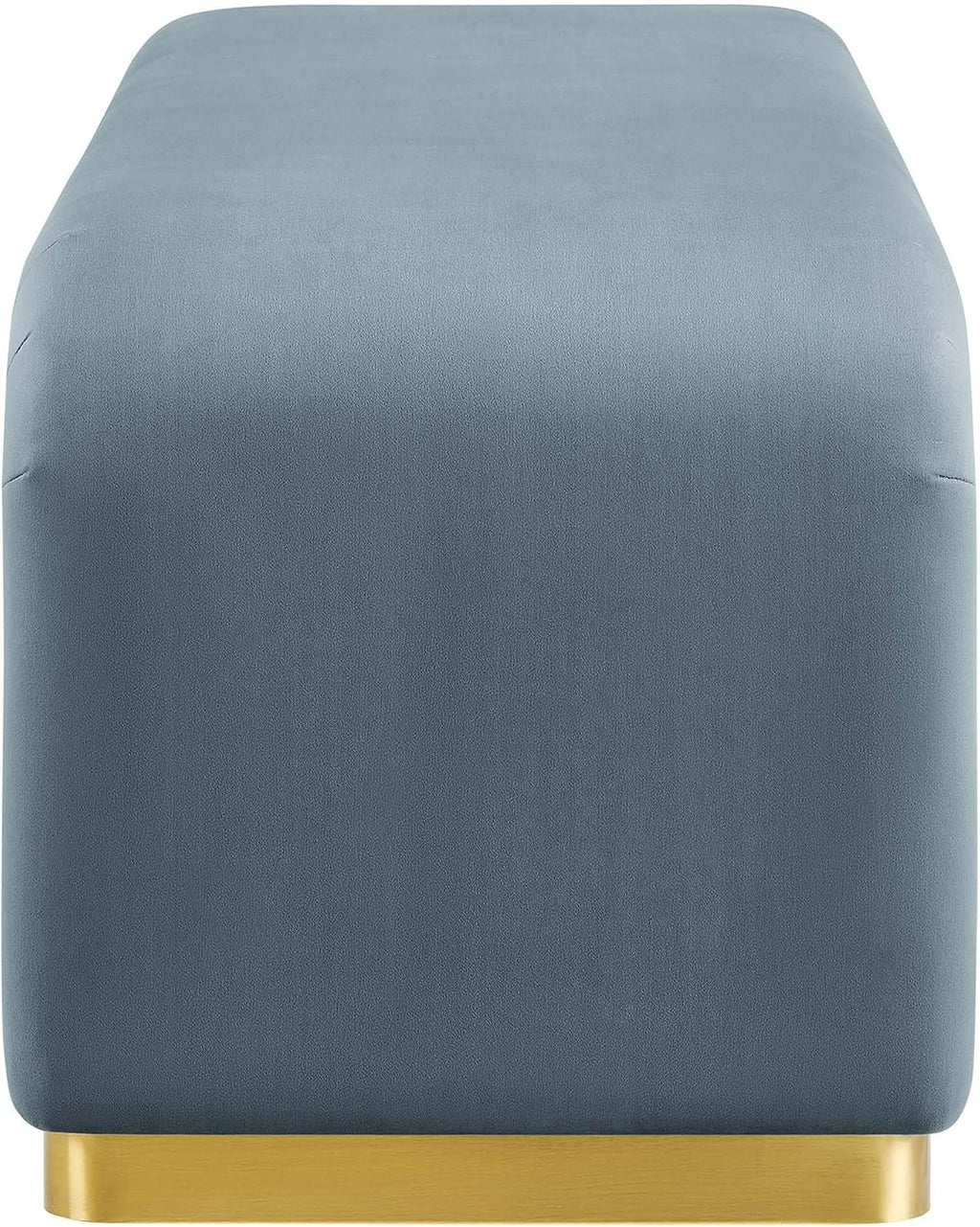 Modway EEI-6734-BRA-CAB Koda Performance Velvet Waterfall Long Bench, Brass Cadet Blue