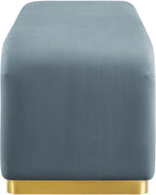 Modway EEI-6734-BRA-CAB Koda Performance Velvet Waterfall Long Bench, Brass Cadet Blue