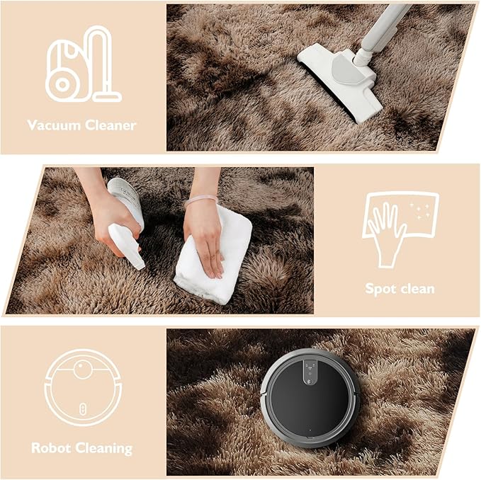 Fluffy Round Rug, Soft Area Rugs - Image 4
