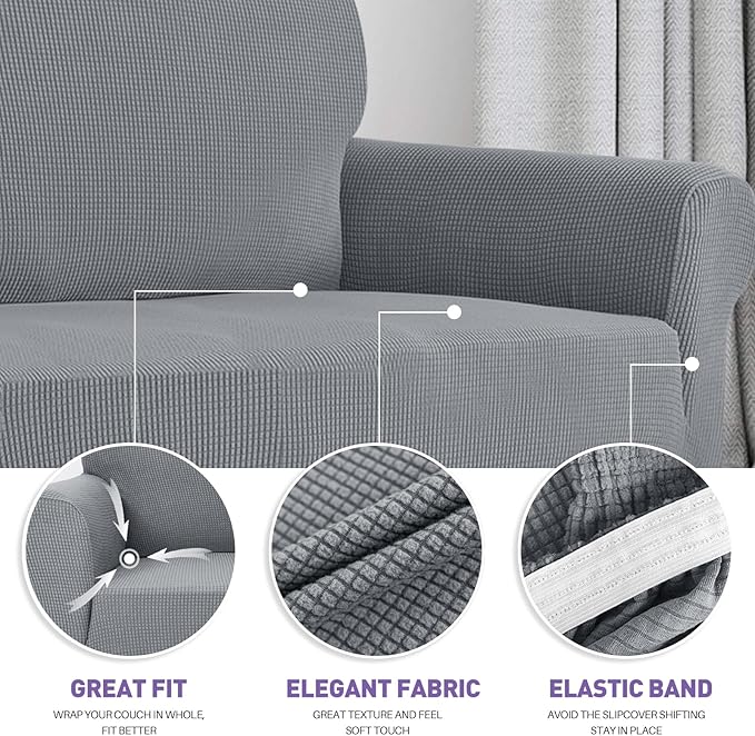 ZNSAYOTX Super Stretch Chair Slipcover Universal Sofa Chair Covers - Image 3