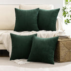 MIULEE Soft Corduroy Decorative Throw Pillow Covers Army Green 18x18