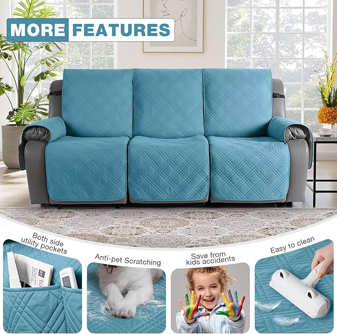 TAOCOCO 100% Waterproof Recliner Sofa Covers 3 Seater Split Couch Covers - Image 6