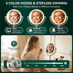 Auxmir 9" 5000mAh Magnifying Mirror with Light, 1X/30X Makeup Mirror