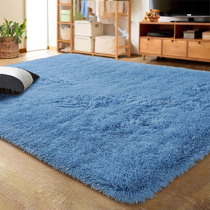 LOCHAS Ultra Soft Indoor Modern Area Rugs Fluffy Living Room Carpets by LOCHAS
