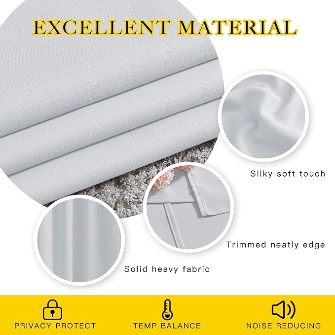 NICETOWN Room Darkening Kitchen Curtains - Image 4