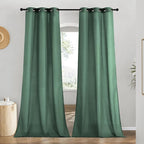 NICETOWN Linen Curtains for Windows 90 inch Long, Grommet Semi Sheer Vertical by NICETOWN