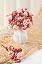 Fake Flowers Faux Flower Artificial Ranunculus Flowers Dusty Rose Peonies