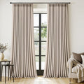 MIULEE Pinch Pleated Thick Linen Curtains 108 Inches Long 2 Panels by MIULEE