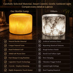 AOPO Natural Marble Cordless Touch Rechargeable Table Lamp Night Light