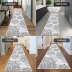 HEBE Hallway Runner Rug 2'8''x12' Washable Vintage Distressed Area Rugs Non - Image 5