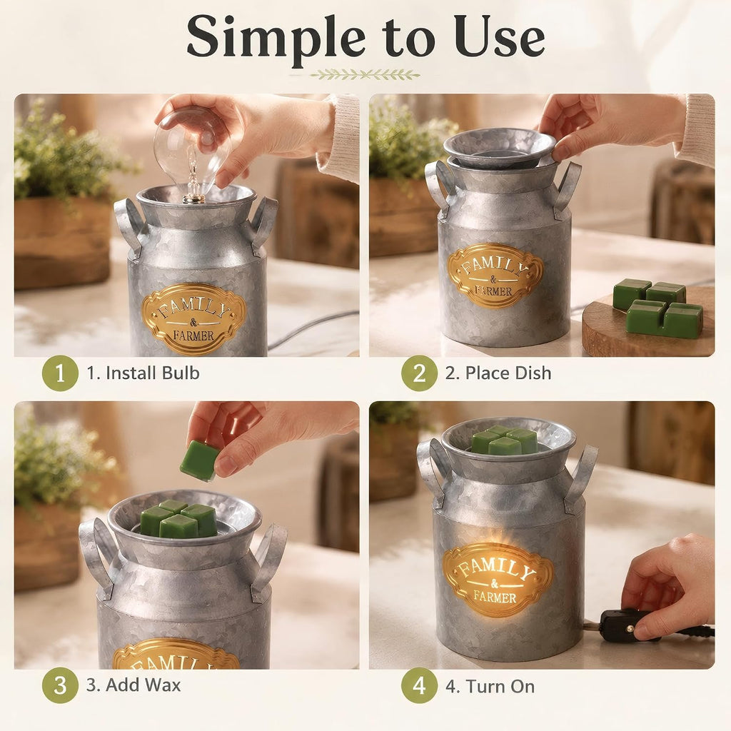 NAFANG Galvanized Electric Wax Melt Warmer,Wax Warmer for Scented Wax