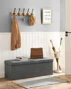 SONGMICS Ottoman Storage Bench, 35 Gal. Folding Chest, Holds 660 lb