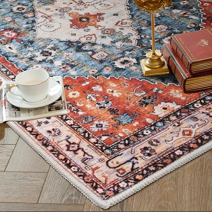 SERISSA Boho Rugs for Entryway, 2x3 Tribal Entryway Rug Non-Slip Washable Small - Image 6
