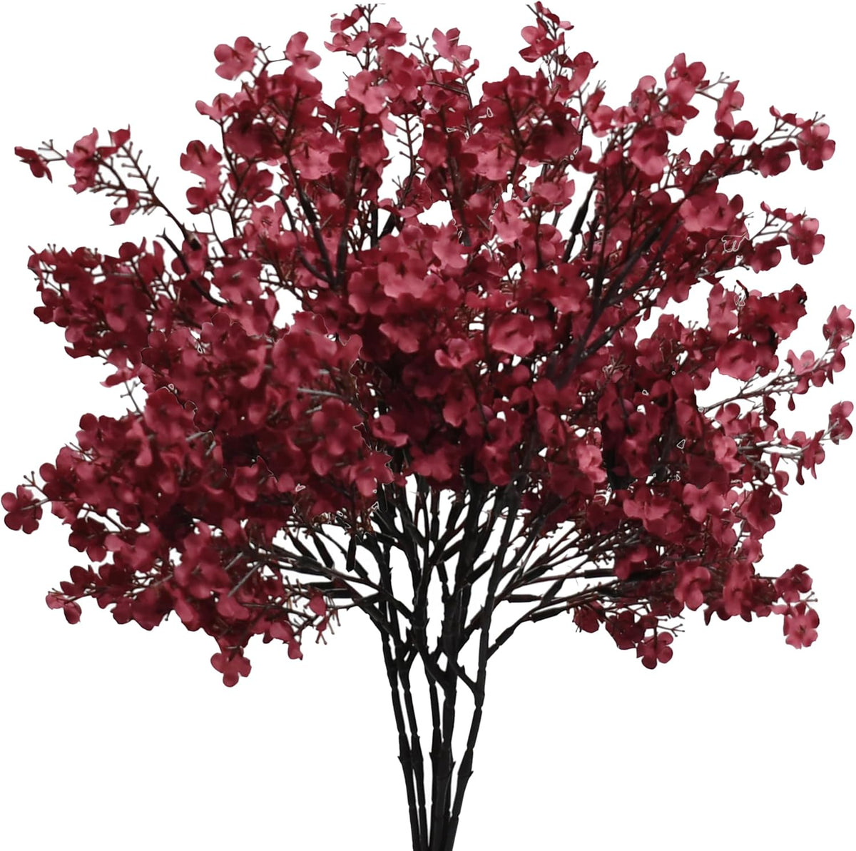 Mandy's 6 Bundles Artificial Burgundy Baby’s Breath Flowers