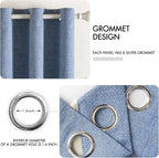 MIULEE Linen Blackout Curtains and Drapes 100% Room Darkening Thermal Insulated - Image 4