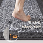 48x32 Large Bathroom Rugs Washable Non Slip, Dark Grey Bath Mat - Image 5