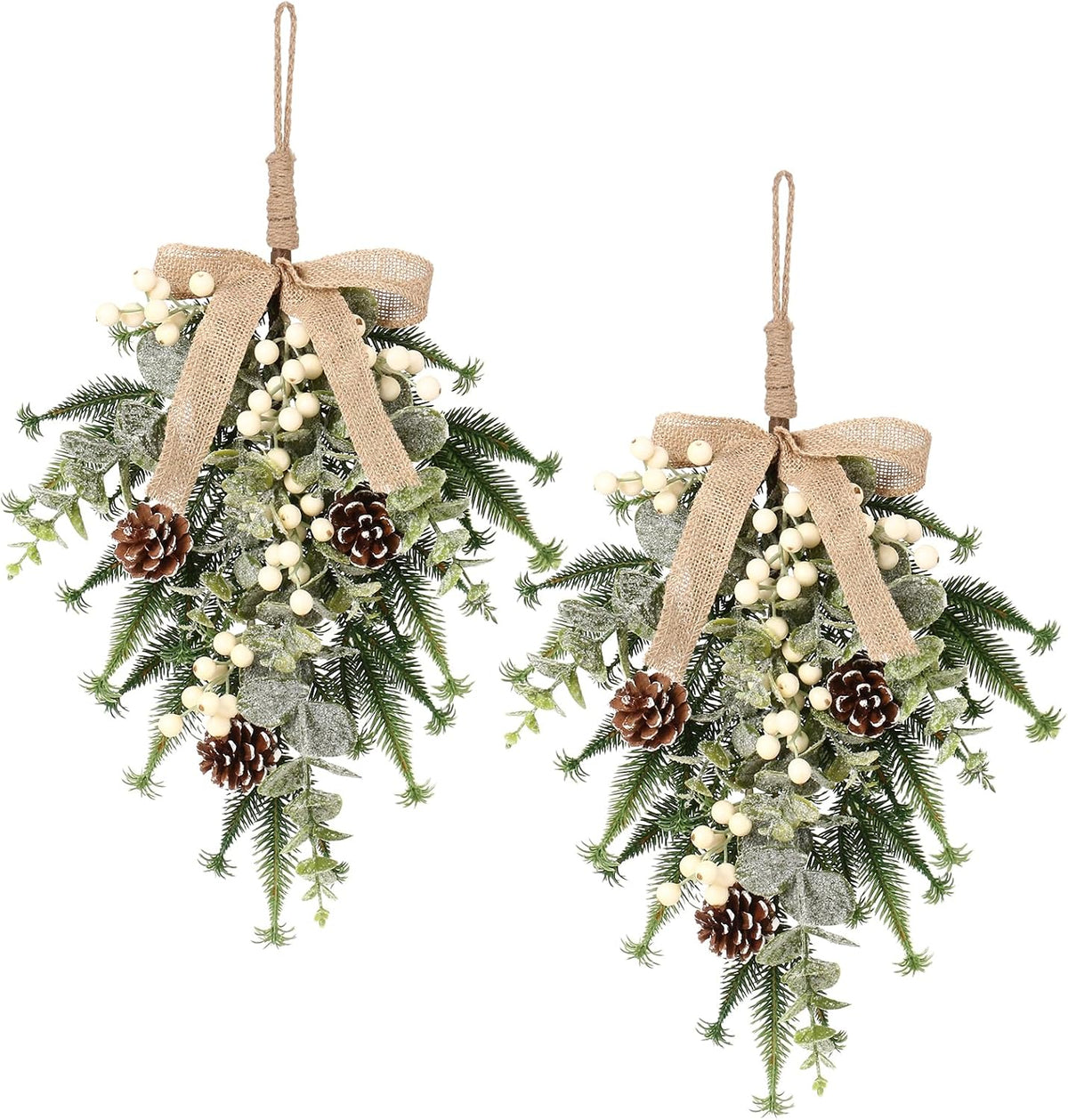2PCS Christmas Decorations for Xmas Home Front Door Fireplace Wall