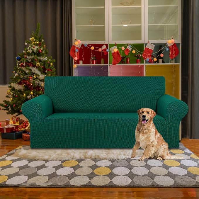 KEKUOU Stretch Loveseat Sofa Cover Slipcover, Couch Covers - Image 2