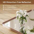 Kosmonia 20x16 Inch Bathroom Vanity Mirror Brushed Rose Gold