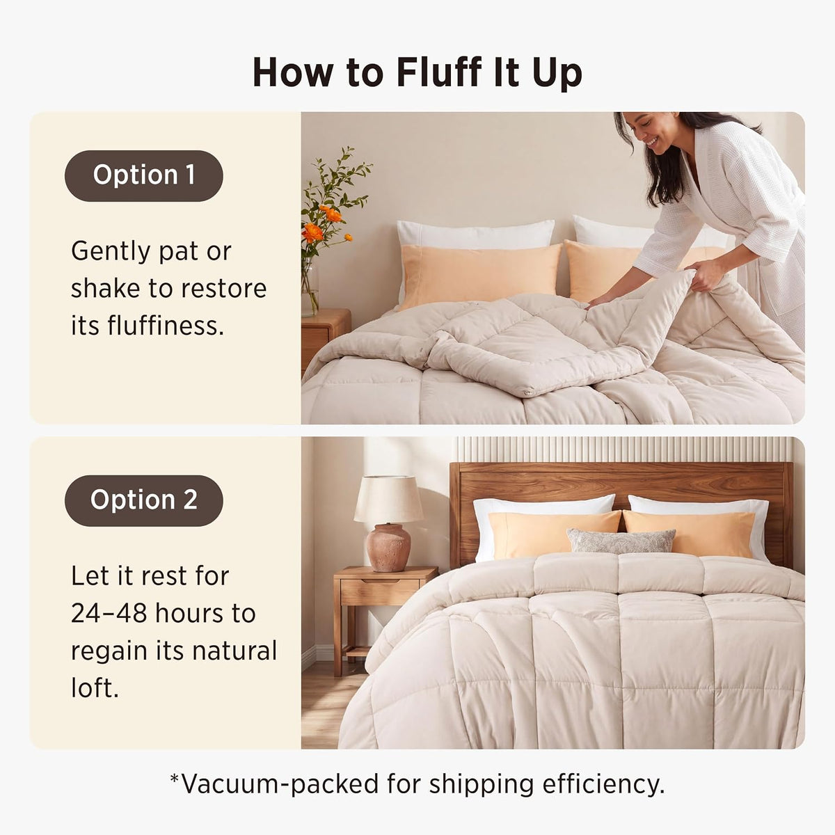 Bedsure Comforter Duvet Insert, Quilted Bedding Blanket, Oeko-TEX