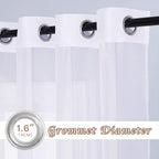 NICETOWN White Sheer Curtains Extra Long 135 inch Length - Image 2
