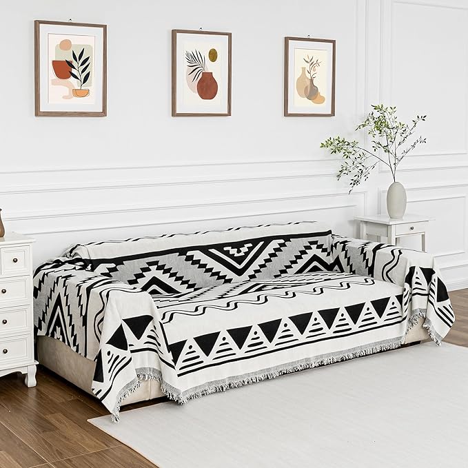 MYSKY HOME Couch Cover for Sectional Sofa Set Boho Geometric Furniture Sofa - Image 2