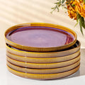 Ceramic Dinner Plates Set of 6, 10.25 Inch Dinnerware Plates