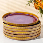 Ceramic Dinner Plates Set of 6, 10.25 Inch Dinnerware Plates
