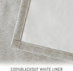 Yakamok Oatmeal Linen Curtains 100% Blackout 72 Inches Long, Room Darkening - Image 3