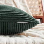 Fancy Homi Set of 2 Dark Green Decorative Throw Pillow Covers 20x20 Inch - Image 3
