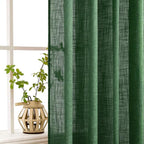 MIULEE Emerald Green Linen Curtains 72 Inch Length - Image 5