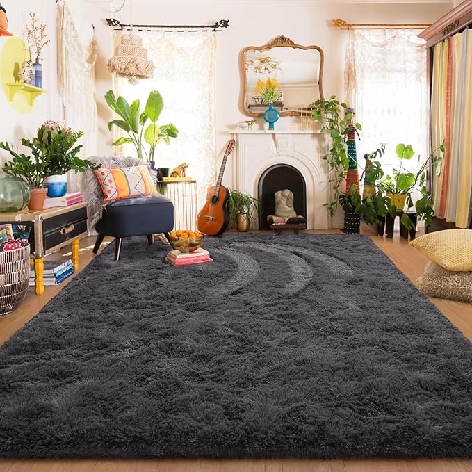 Amearea Premium Soft Fluffy Rug Modern Shag Carpet, 5.3x7.5 Feet, Fuzzy Plush by AmeareaDirect