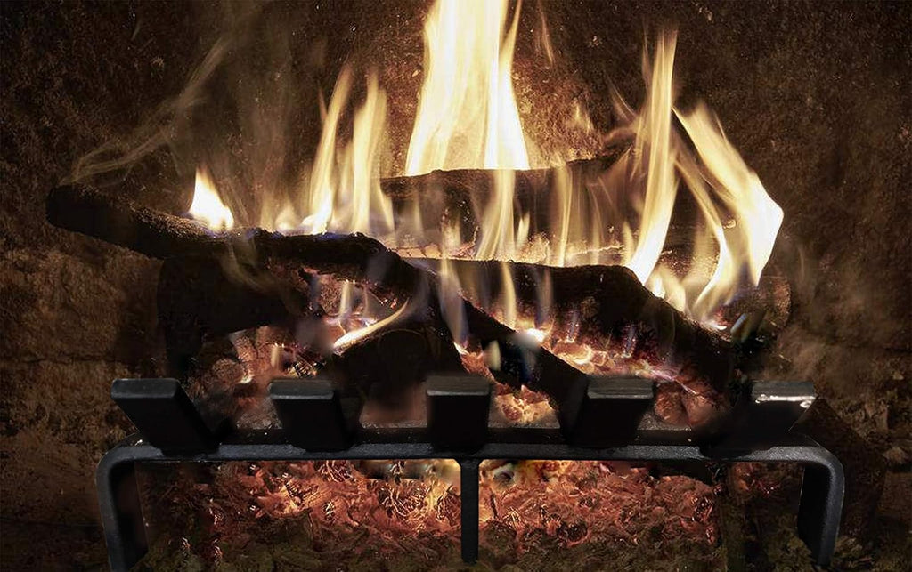 Fireplace Log Grate Heavy Duty Solid Steel Fire Place Wood Stove Firewood Holder 13 x 10 x 4 Inch