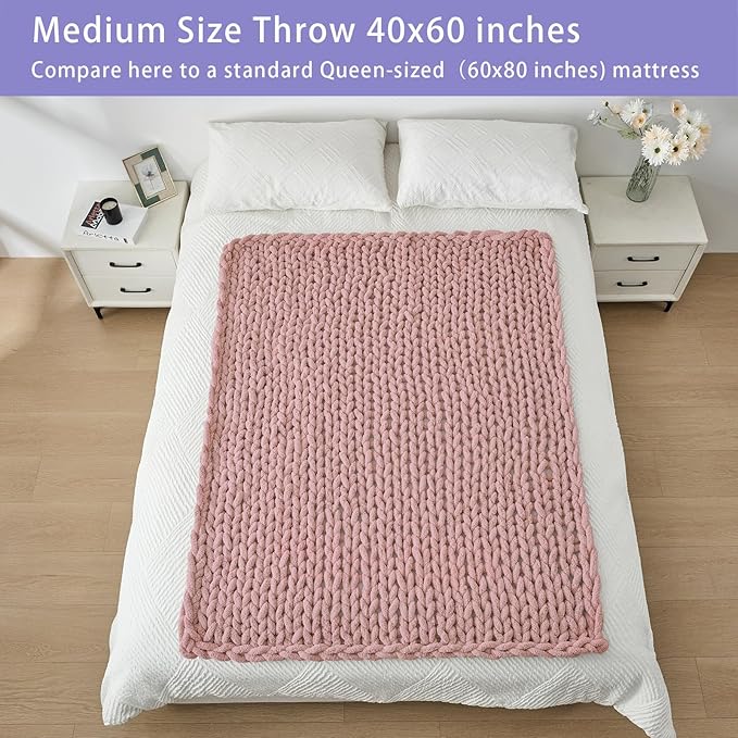 Bigacogo Chunky Knit Throw Blanket - Image 5