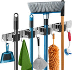 Mop and Broom Holder - Clear Cleaning Clutter and Reclaim Your Space
