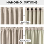 MIULEE 100% Blackout Linen Curtains - Image 5